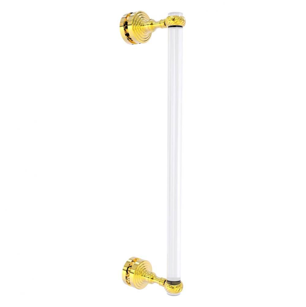 Pacific Grove Collection 18 Inch Single Side Shower Door Pull with Twisted Accents - Polished Bras