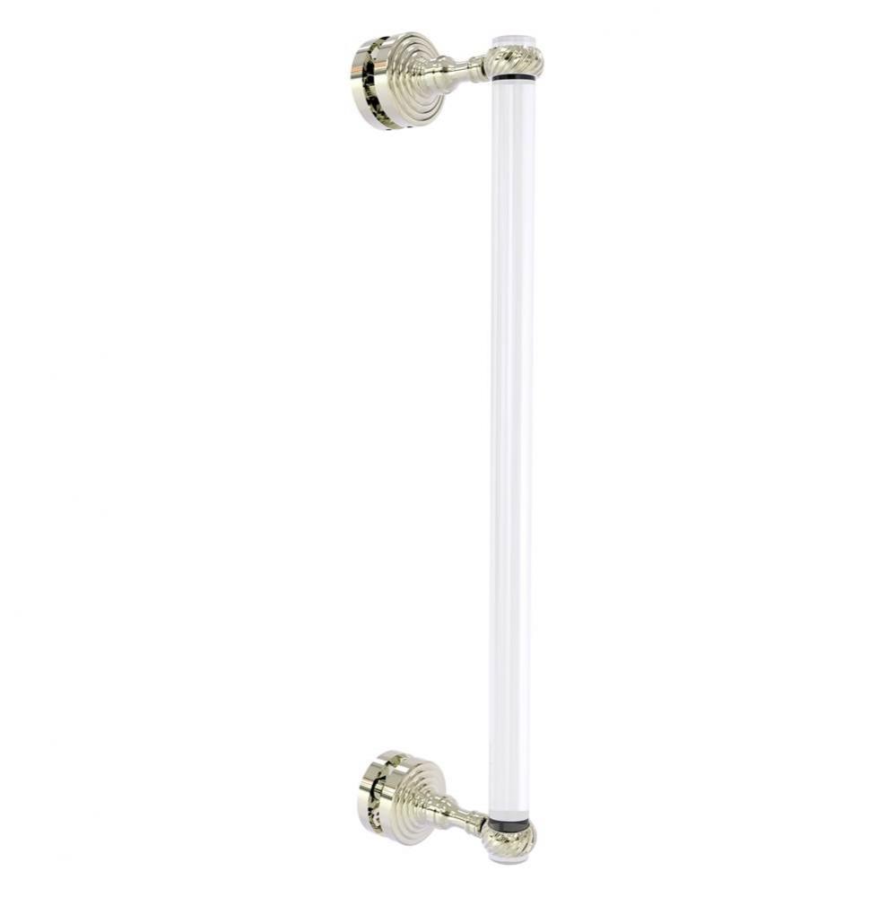 Pacific Grove Collection 18 Inch Single Side Shower Door Pull with Twisted Accents - Polished Nick