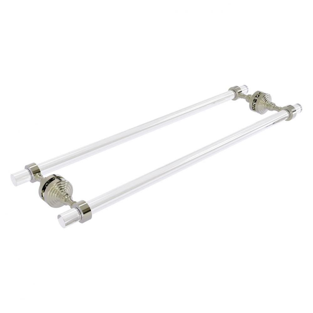 Pacific Grove Collection 24 Inch Back to Back Shower Door Towel Bar - Polished Nickel