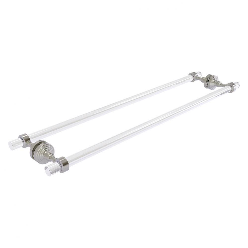 Pacific Grove Collection 30 Inch Back to Back Shower Door Towel Bar - Satin Nickel