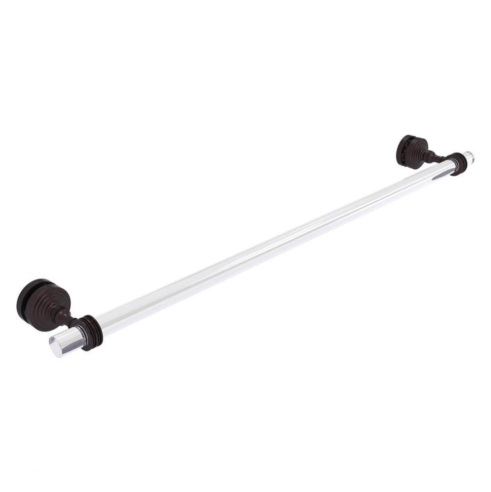 Pacific Grove Collection 30 Inch Shower Door Towel Bar with Dotted Accents - Antique Bronze