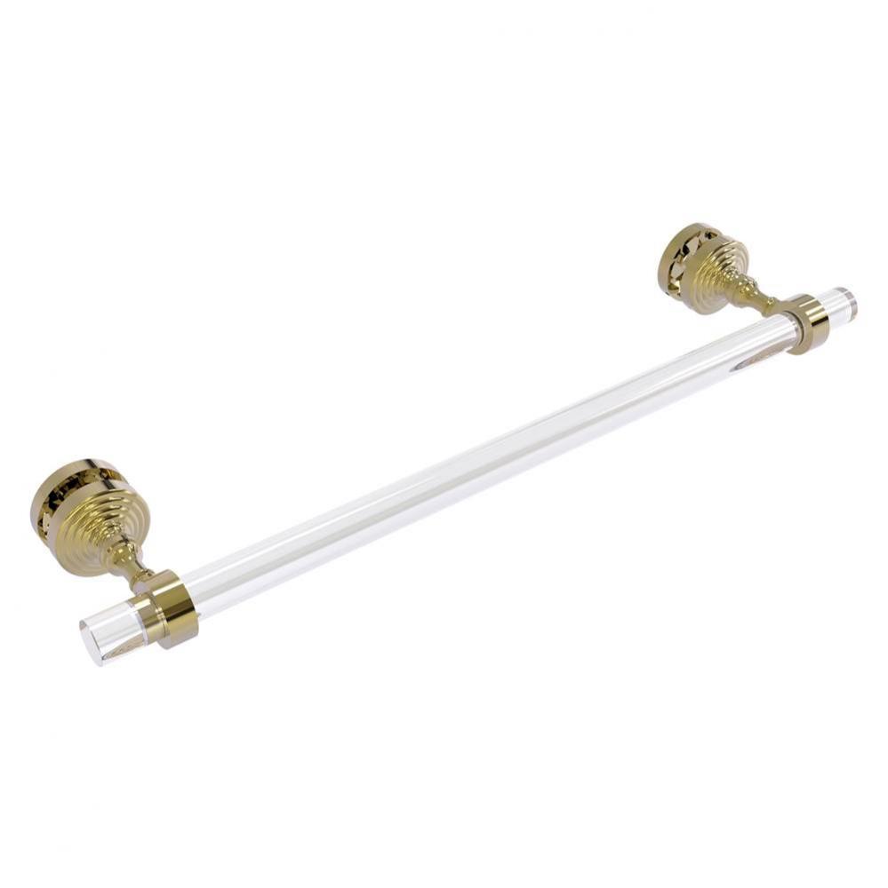 Pacific Grove Collection 18 Inch Shower Door Towel Bar - Unlacquered Brass