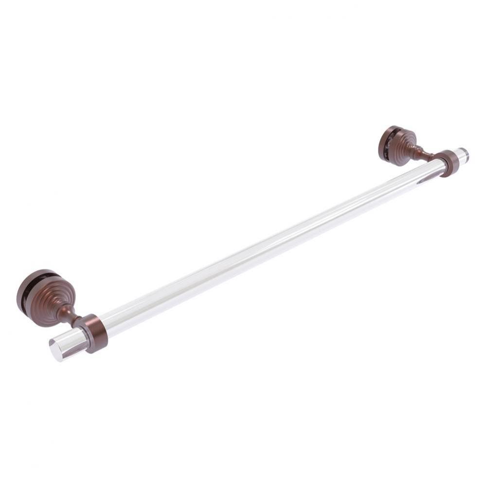 Pacific Grove Collection 24 Inch Shower Door Towel Bar - Antique Copper