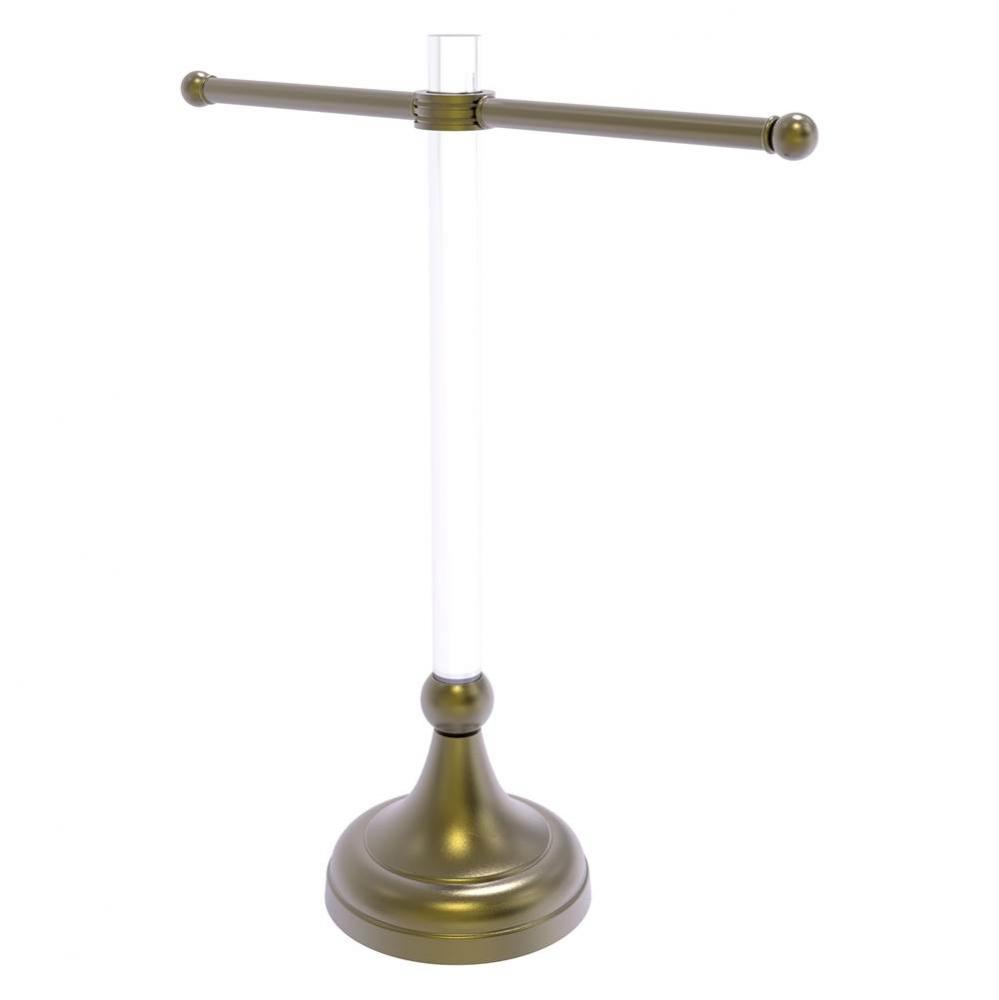Pacific Grove Collection Free Standing Guest Towel Stand with Dotted Accents - Antique Brass