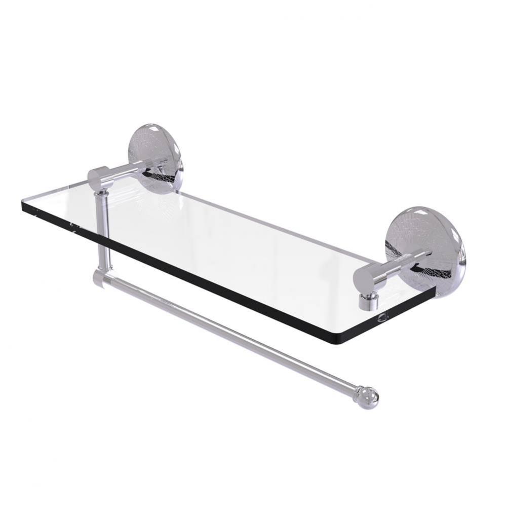 Prestige Monte Carlo Collection Paper Towel Holder with 16 Inch Glass Shelf