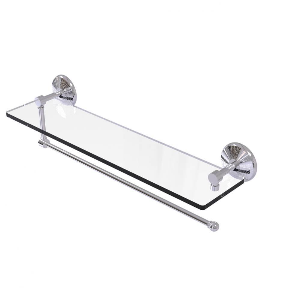 Prestige Monte Carlo Collection Paper Towel Holder with 22 Inch Glass Shelf