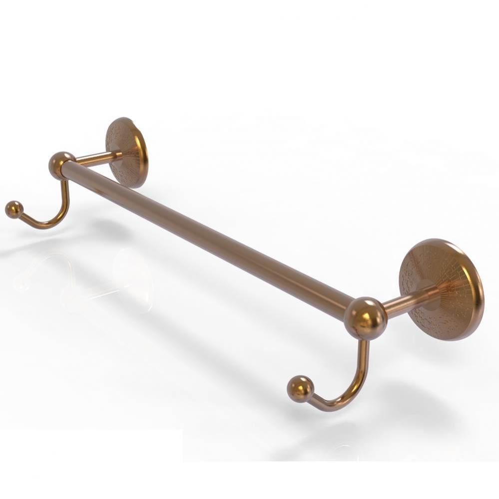 Prestige Monte Carlo Collection 36 Inch Towel Bar with Integrated Hooks