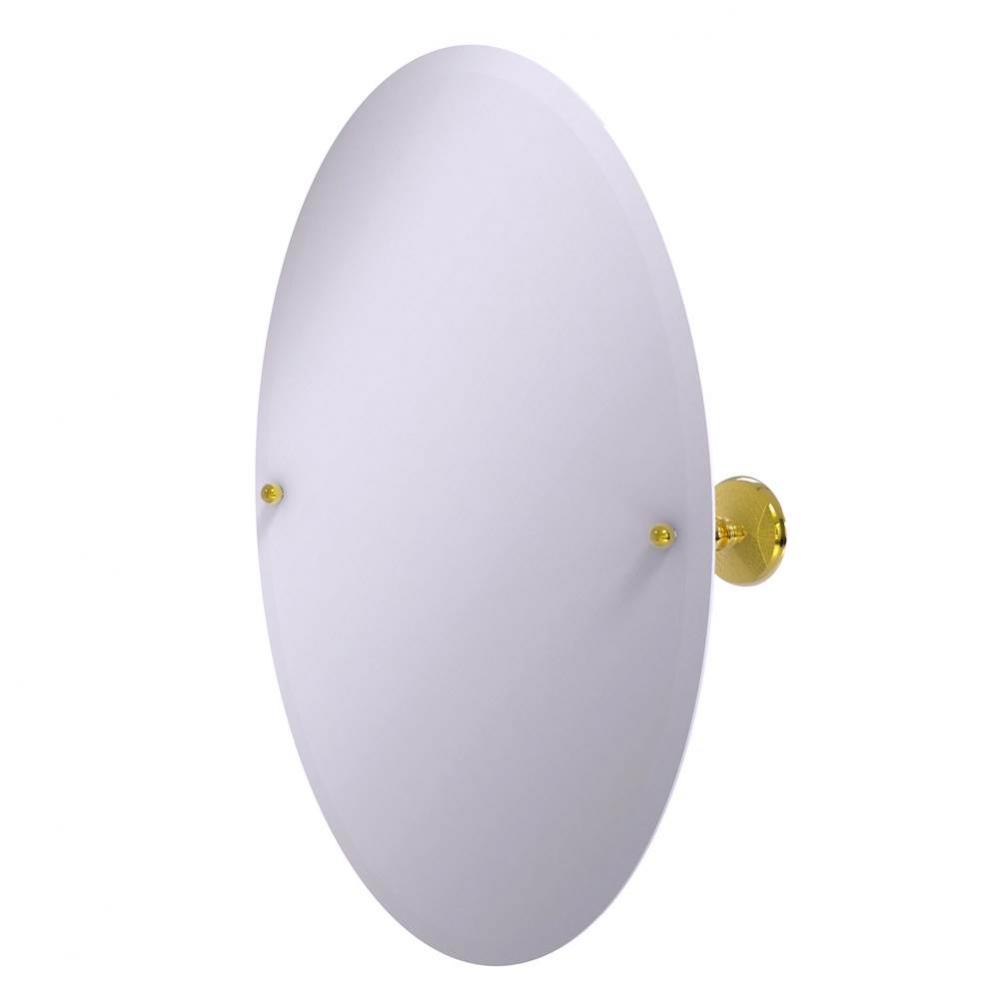 Frameless Oval Tilt Mirror with Beveled Edge