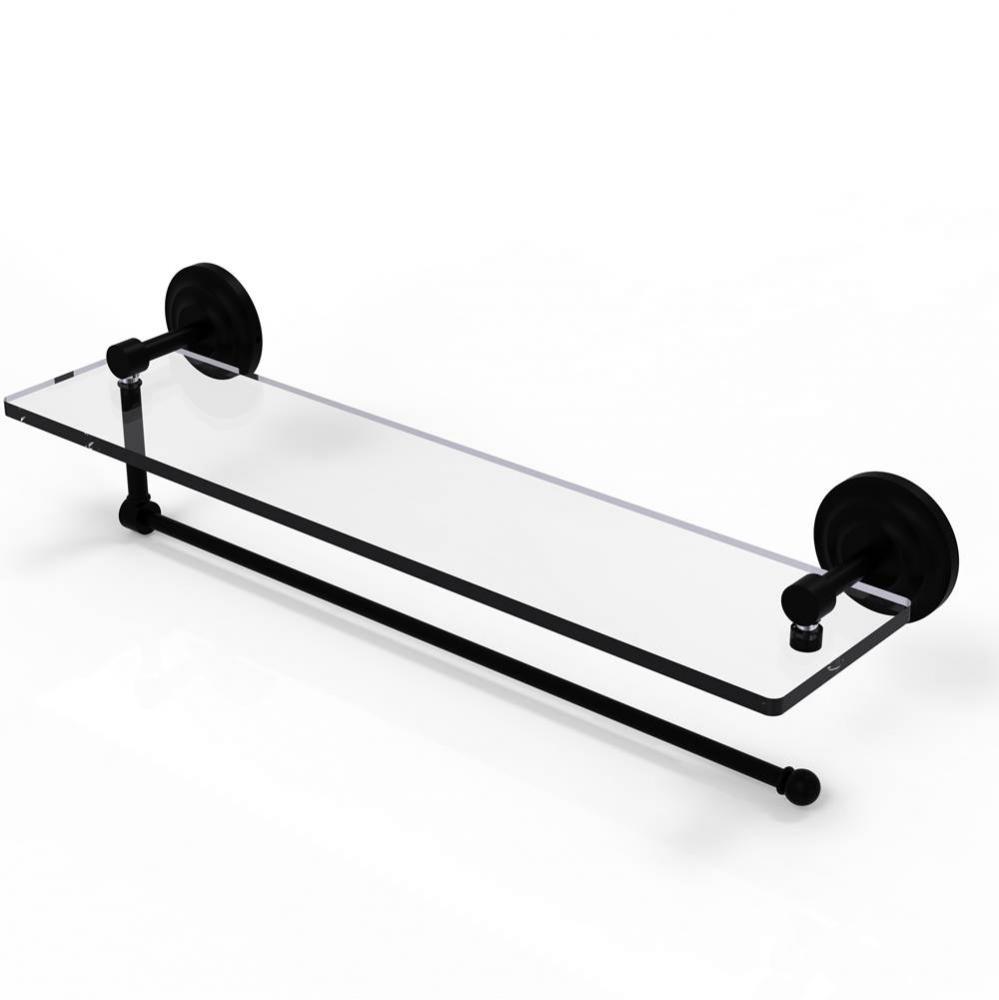 Prestige Que New Collection Paper Towel Holder with 22 Inch Glass Shelf