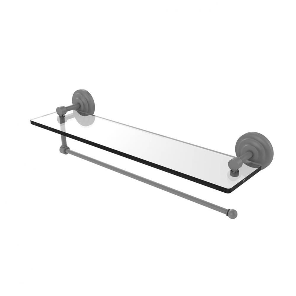 Prestige Que New Collection Paper Towel Holder with 22 Inch Glass Shelf