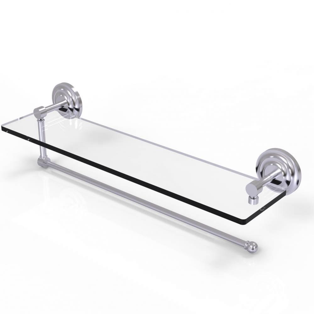 Prestige Que New Collection Paper Towel Holder with 22 Inch Glass Shelf