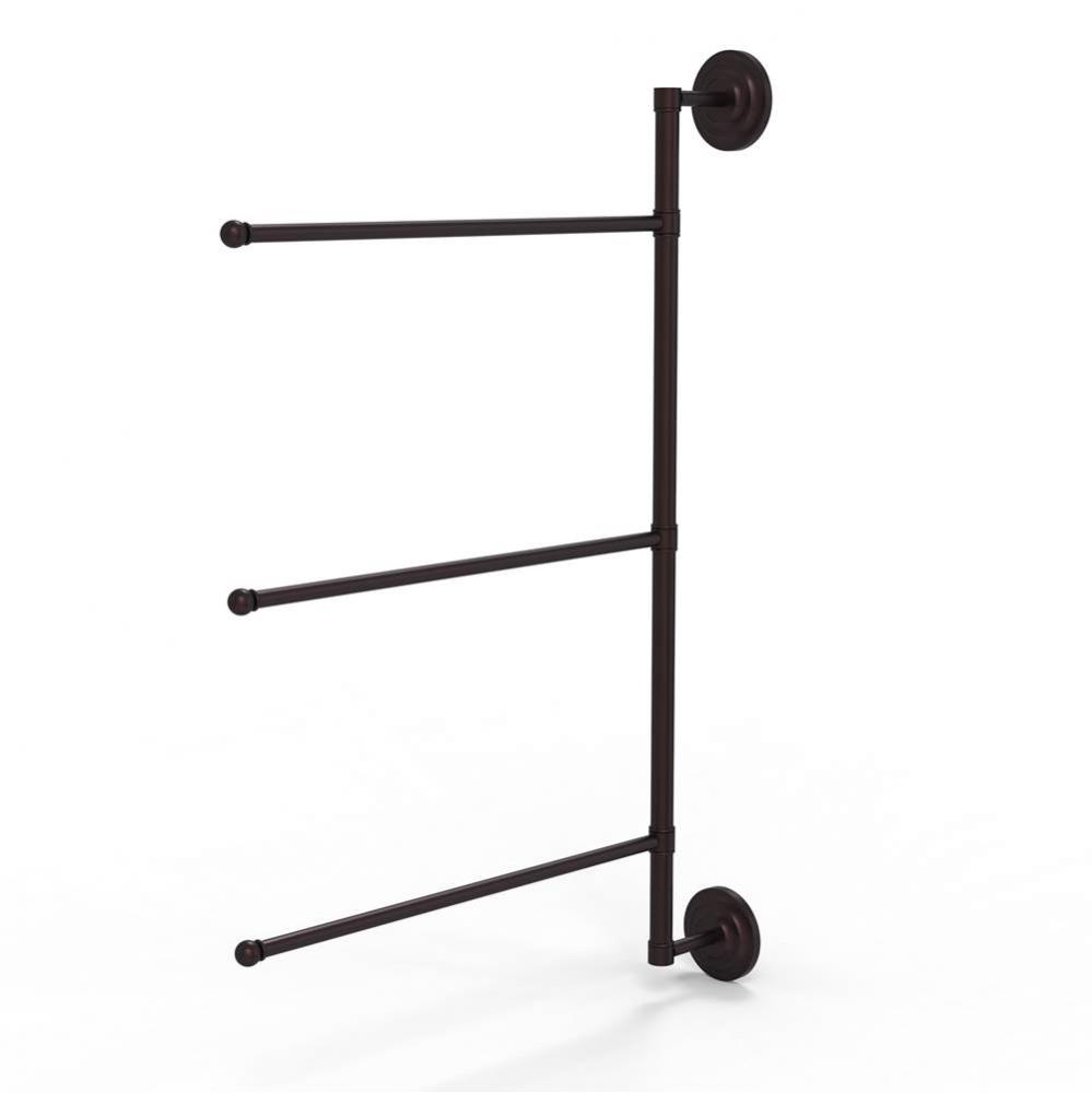 Prestige Que New Collection 3 Swing Arm Vertical 28 Inch Towel Bar