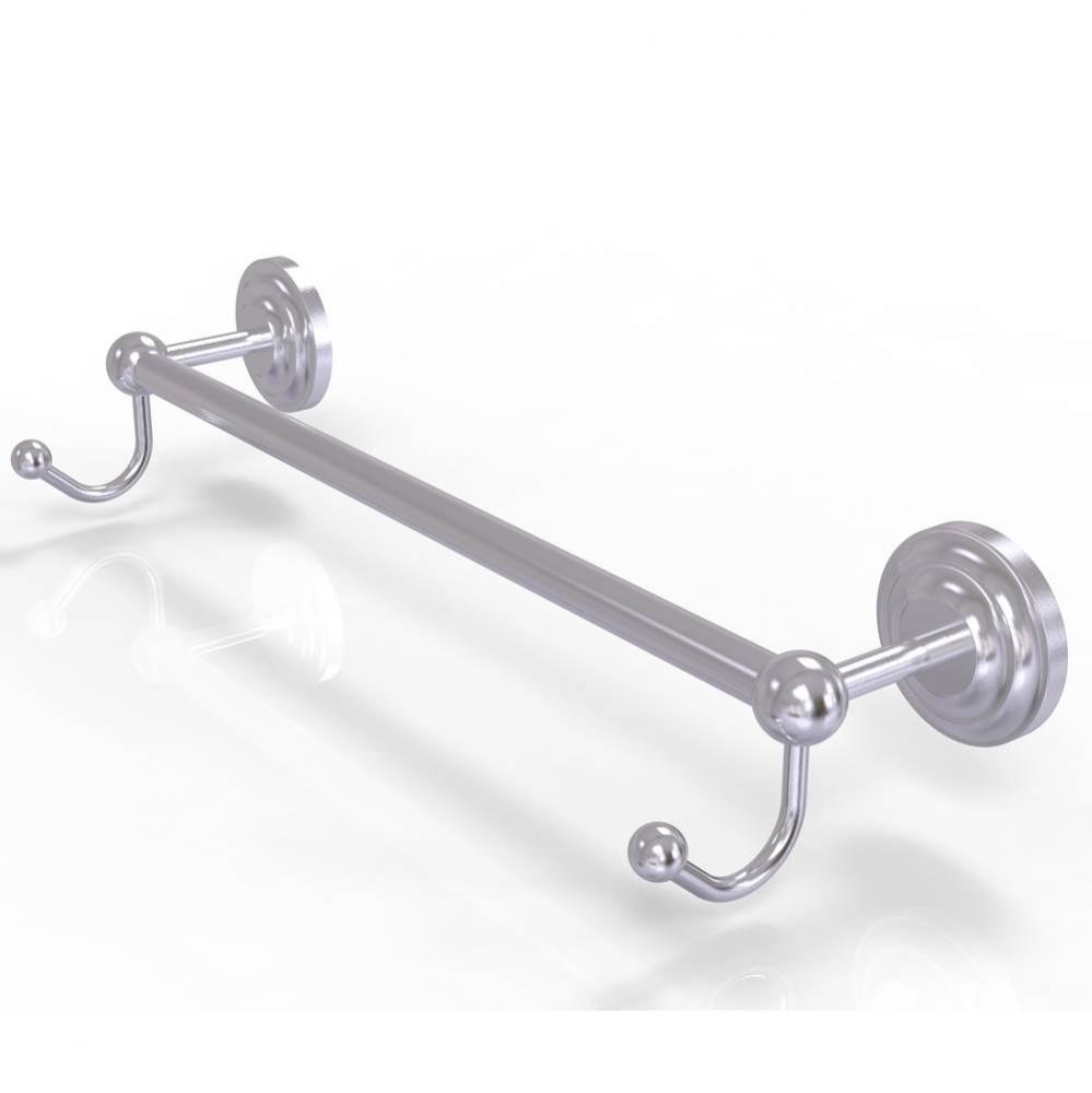 Prestige Que New Collection 30 Inch Towel Bar with Integrated Hooks