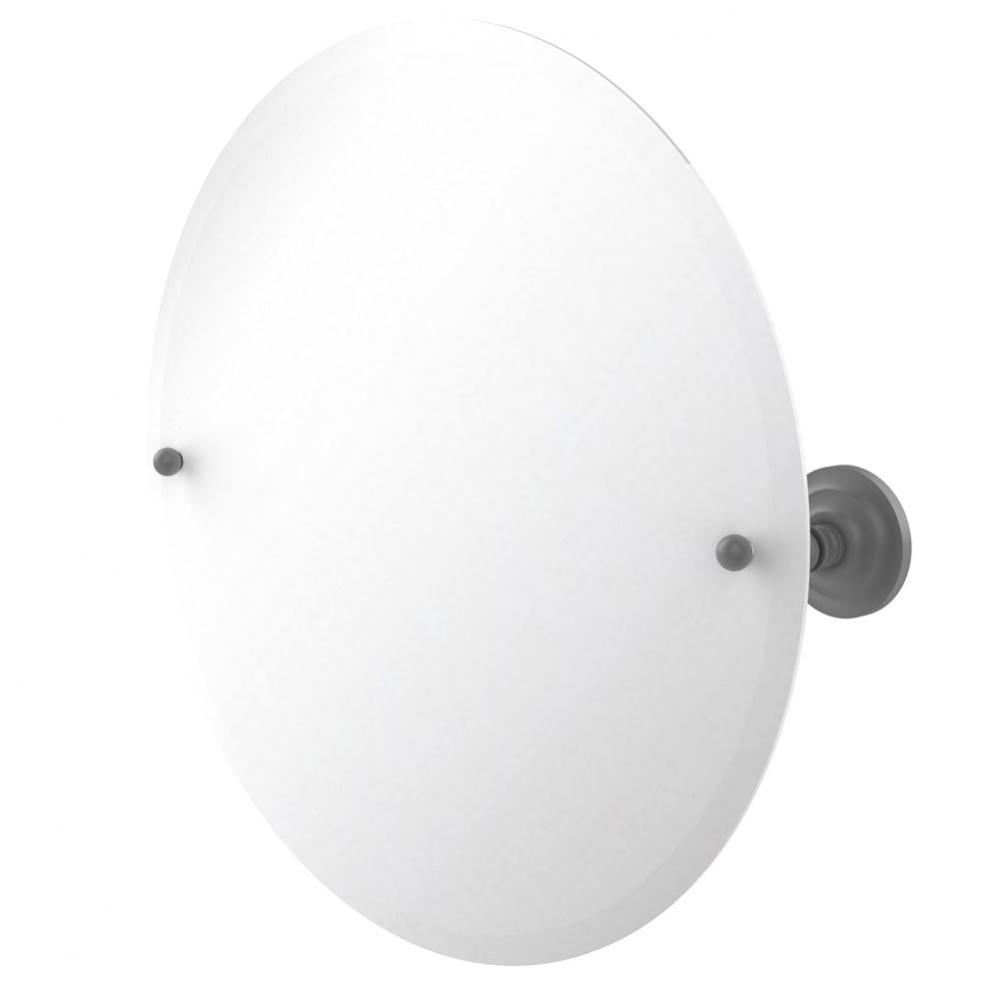 Frameless Round Tilt Mirror with Beveled Edge