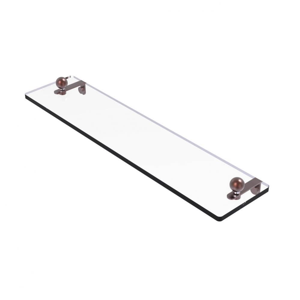 22 Inch Glass Vanity Shelf with Beveled Edges