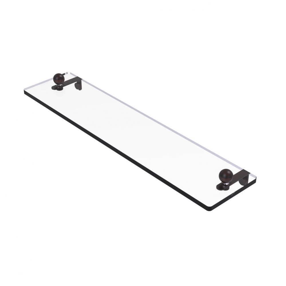 22 Inch Glass Vanity Shelf with Beveled Edges