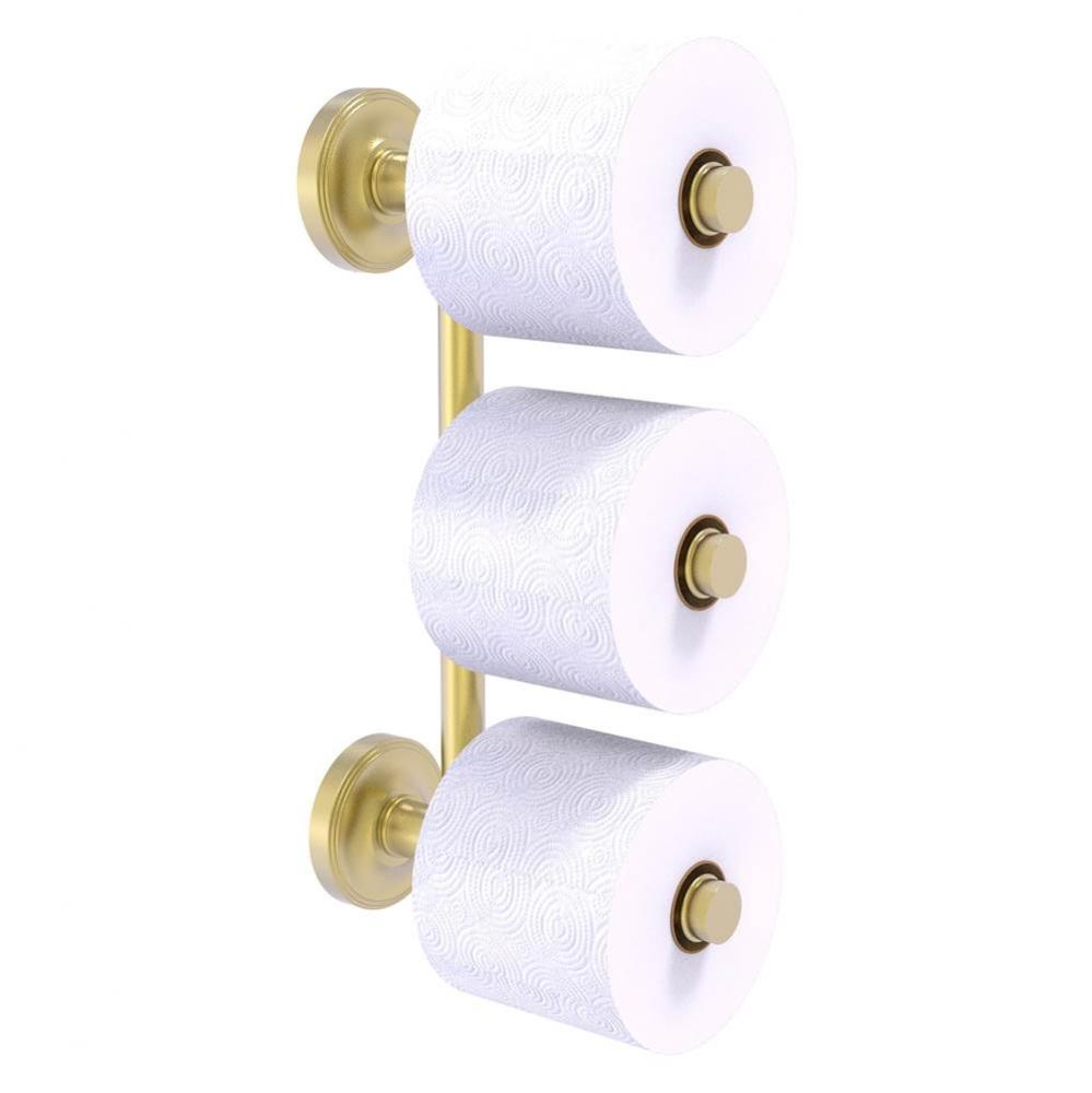 Prestige Regal Collection 3 Roll Reserve Roll Toilet Paper Holder - Satin Brass