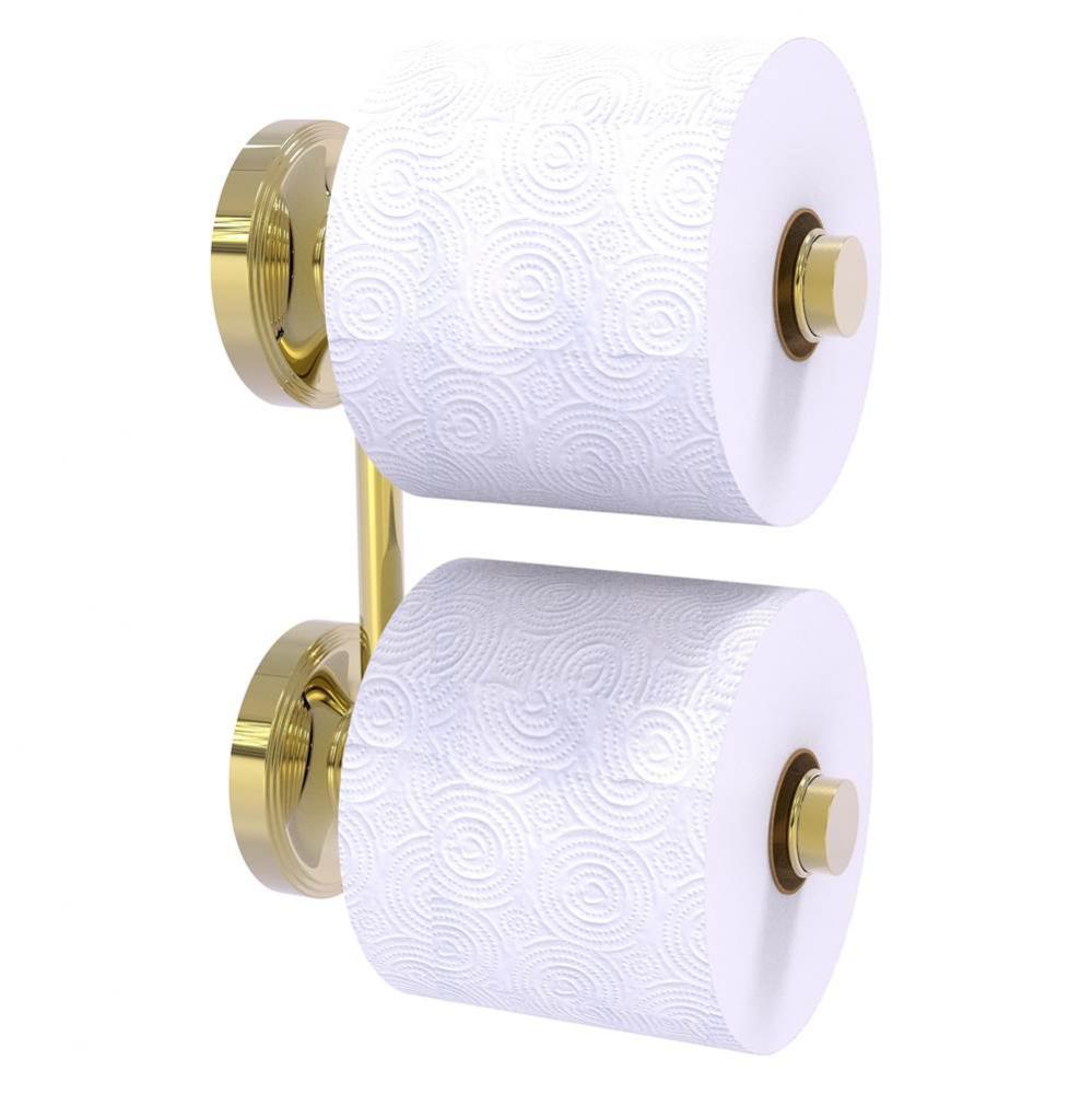 Prestige Regal Collection 2 Roll Reserve Roll Toilet Paper Holder - Unlacquered Brass