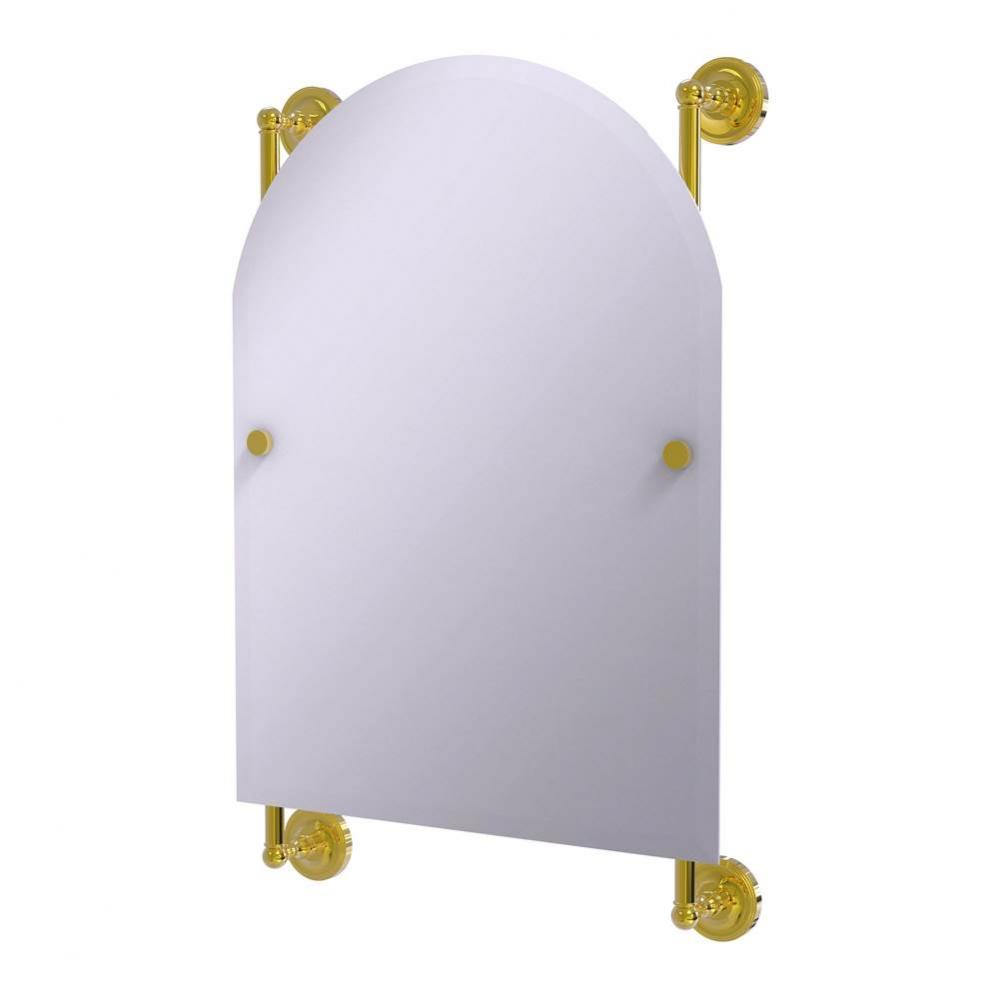 Prestige Regal Collection Arched Top Frameless Rail Mounted Mirror