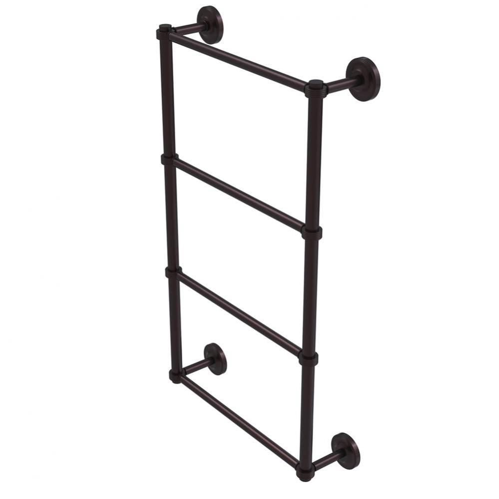 Prestige Regal Collection 4 Tier 36 Inch Ladder Towel Bar with Groovy Detail