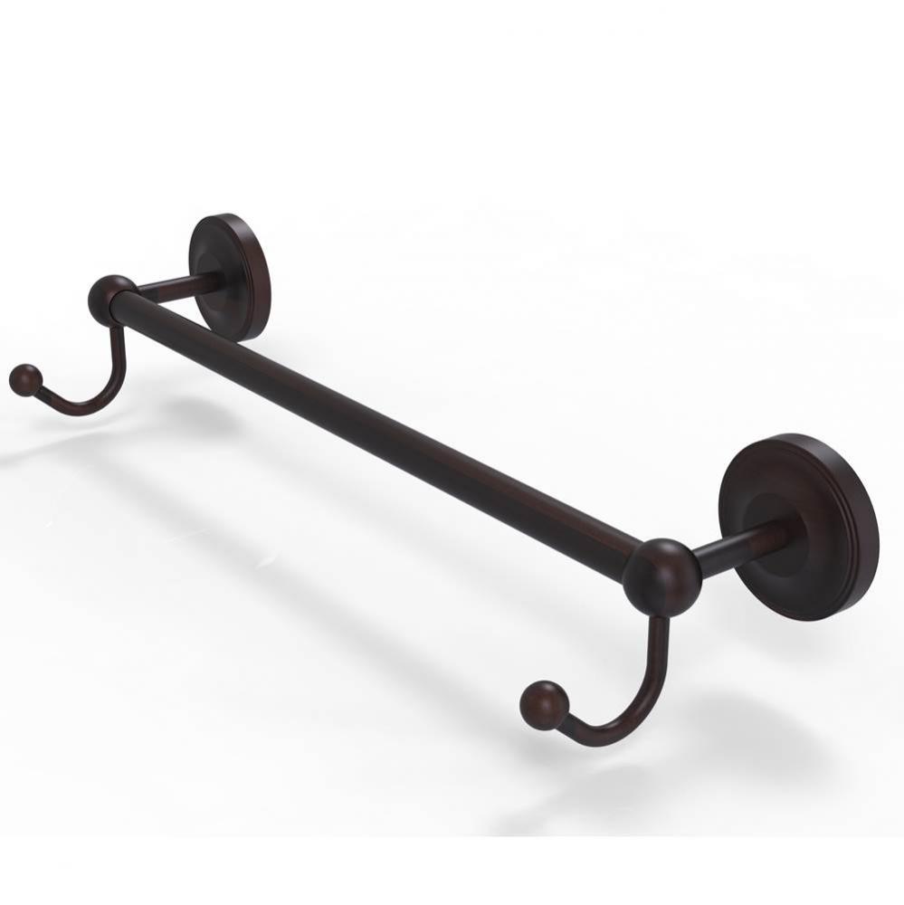 Prestige Regal Collection 30 Inch Towel Bar with Integrated Hooks