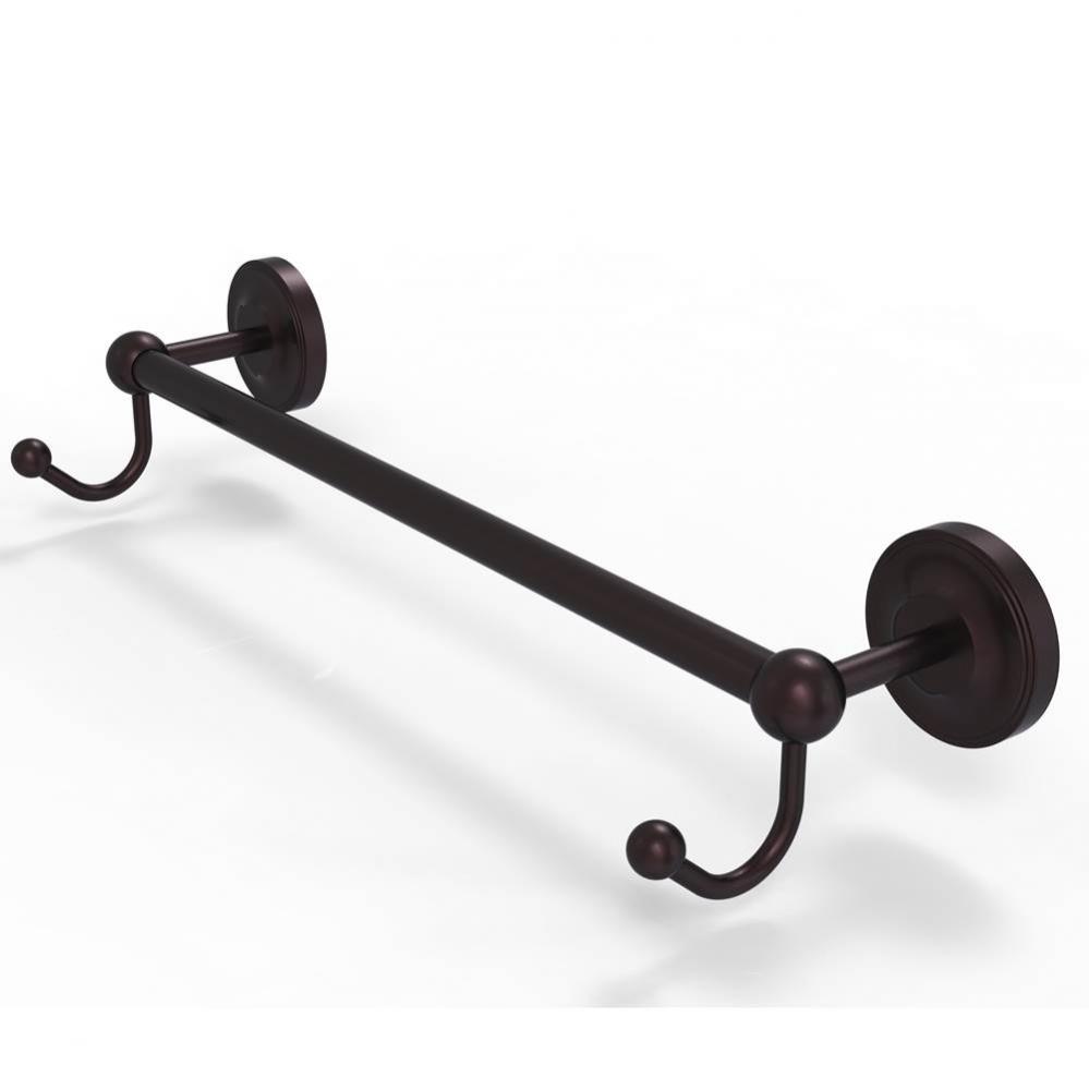 Prestige Regal Collection 36 Inch Towel Bar with Integrated Hooks