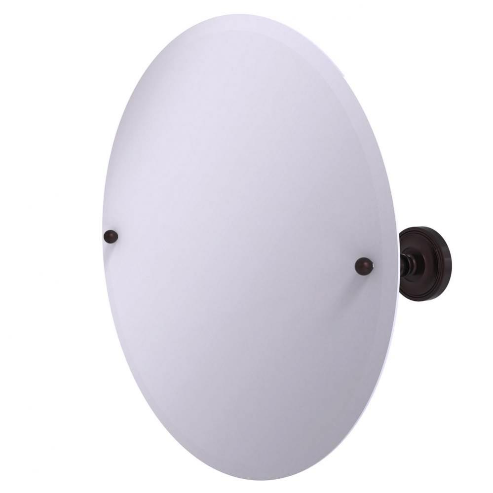 Frameless Round Tilt Mirror with Beveled Edge