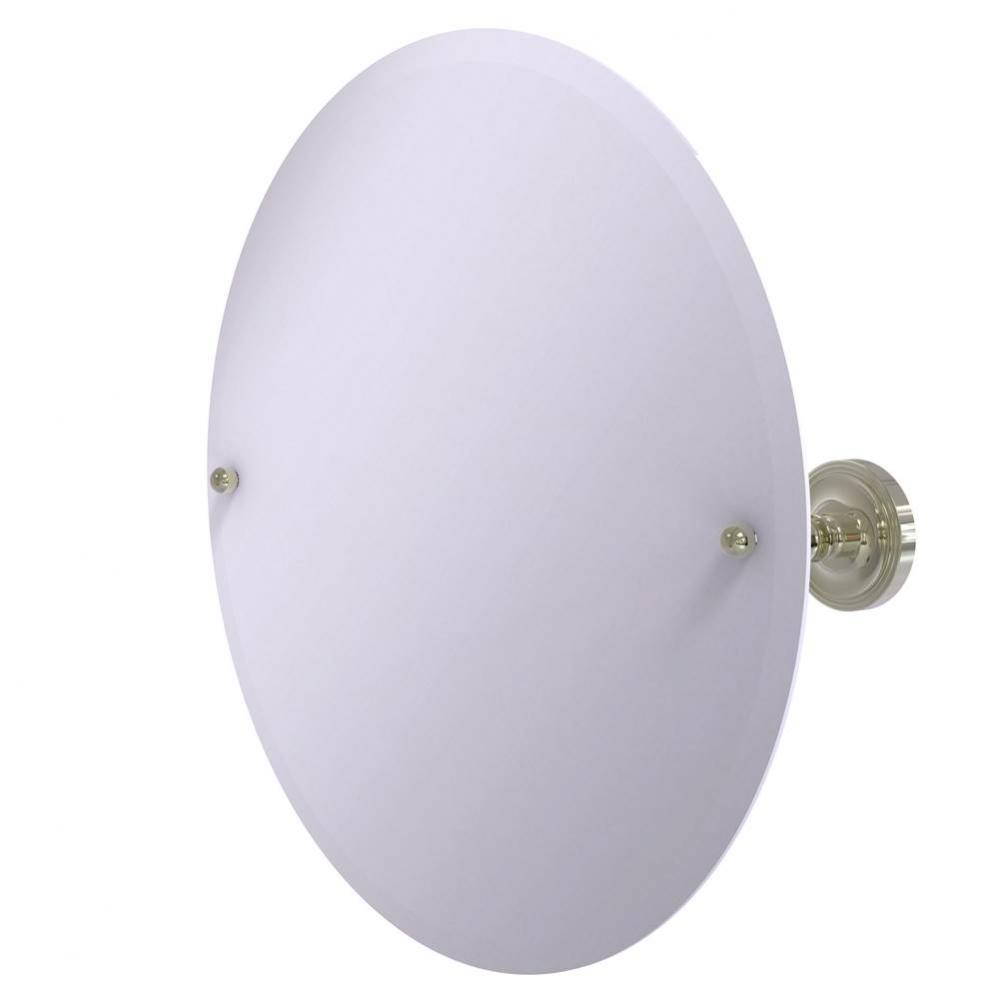 Frameless Round Tilt Mirror with Beveled Edge