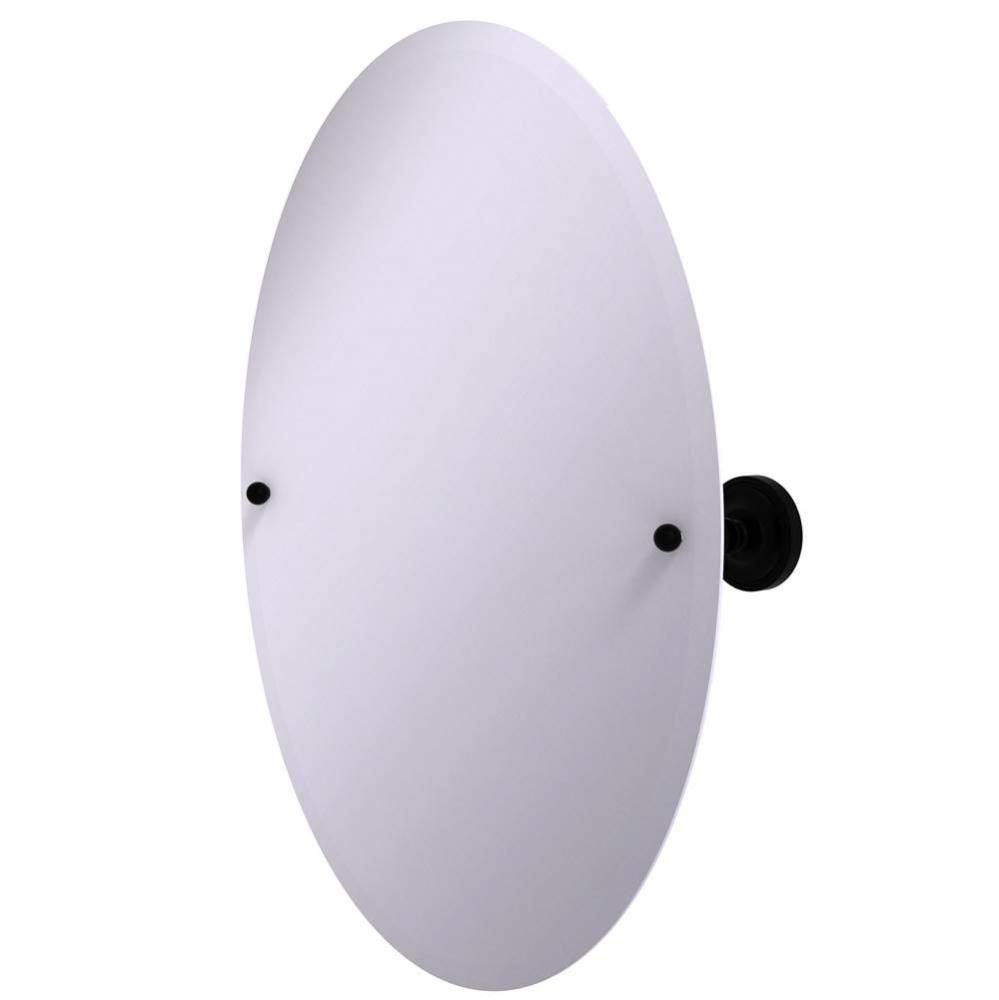 Frameless Oval Tilt Mirror with Beveled Edge