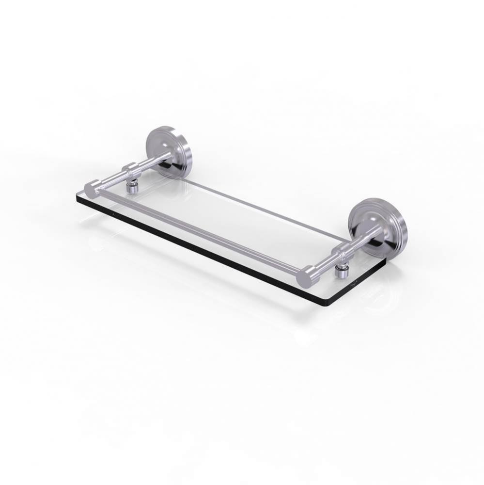 Prestige Regal 16 Inch Tempered Glass Shelf with Gallery Rail