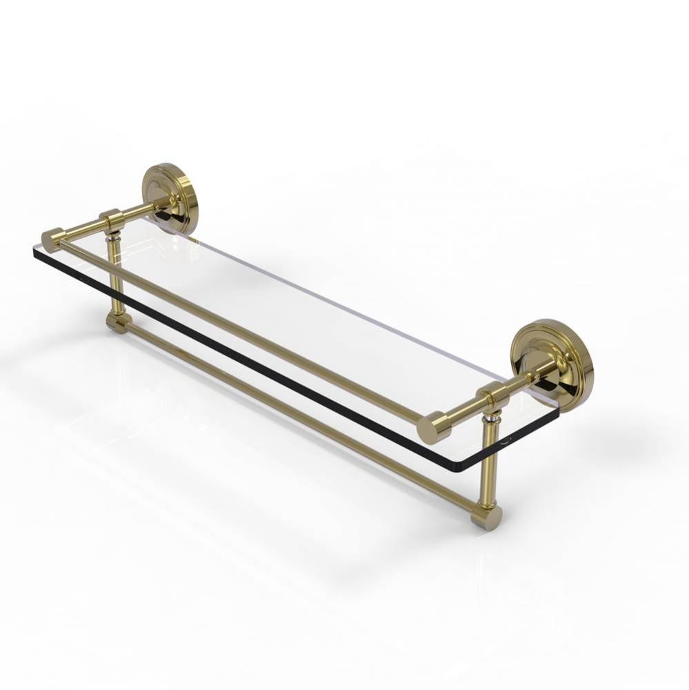 22 Inch Gallery Glass Shelf with Towel Bar