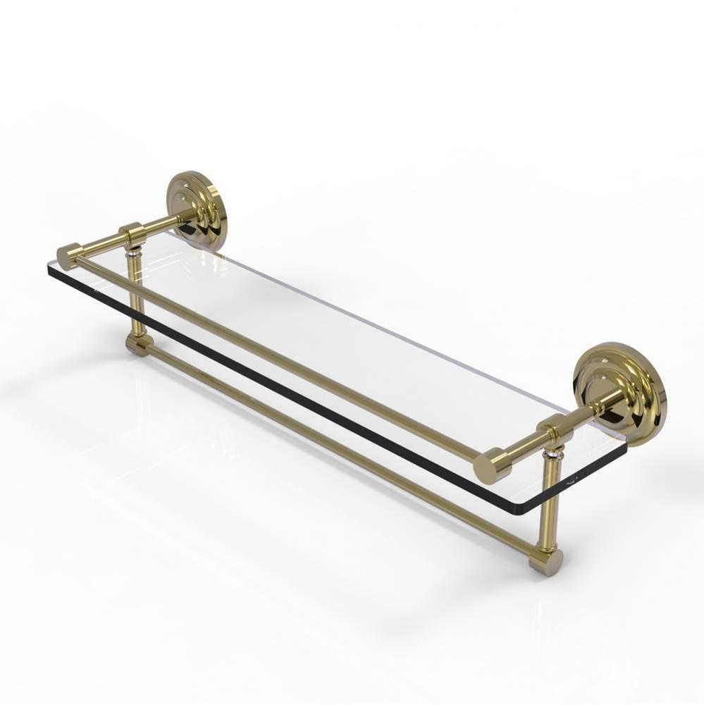 22 Inch Gallery Glass Shelf with Towel Bar