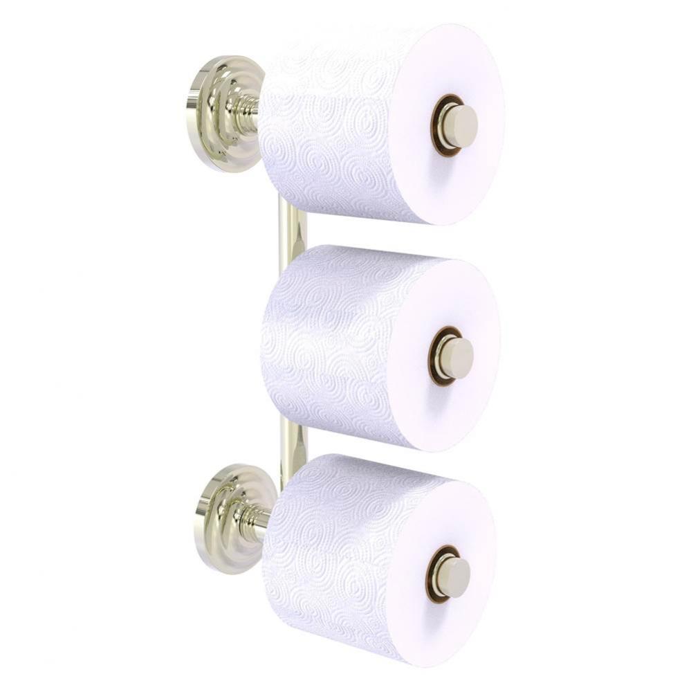 Que New Collection 3 Roll Reserve Roll Toilet Paper Holder - Polished Nickel