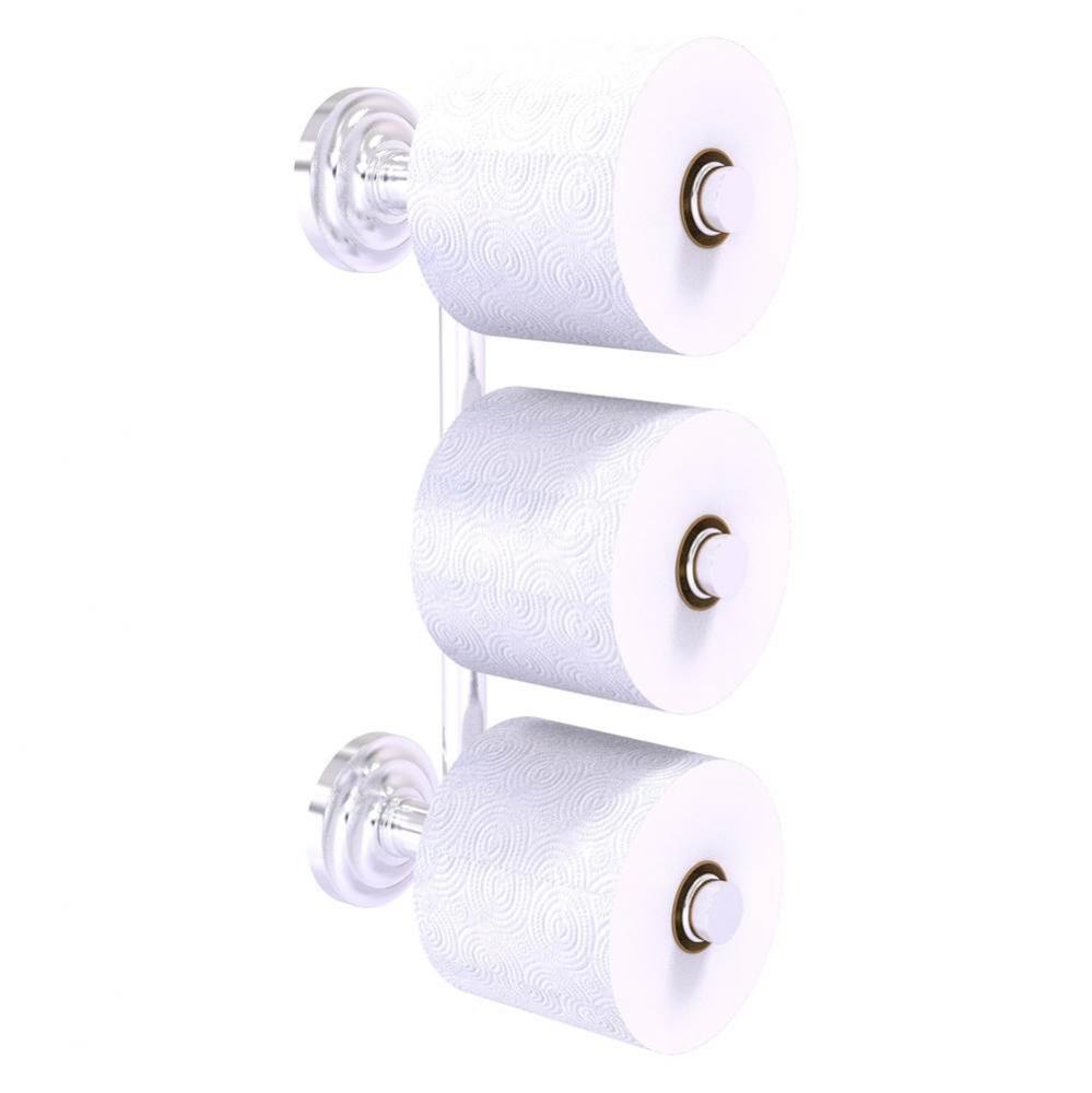 Que New Collection 3 Roll Reserve Roll Toilet Paper Holder - Satin Chrome