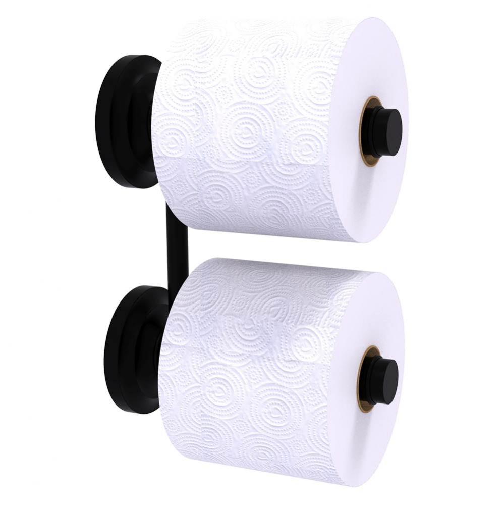 Que New Collection 2 Roll Reserve Roll Toilet Paper Holder - Matte Black