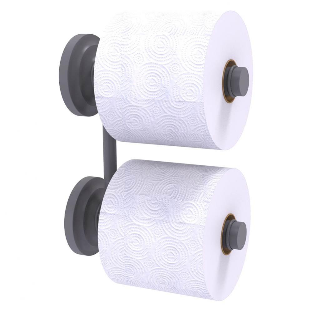 Que New Collection 2 Roll Reserve Roll Toilet Paper Holder - Matte Gray