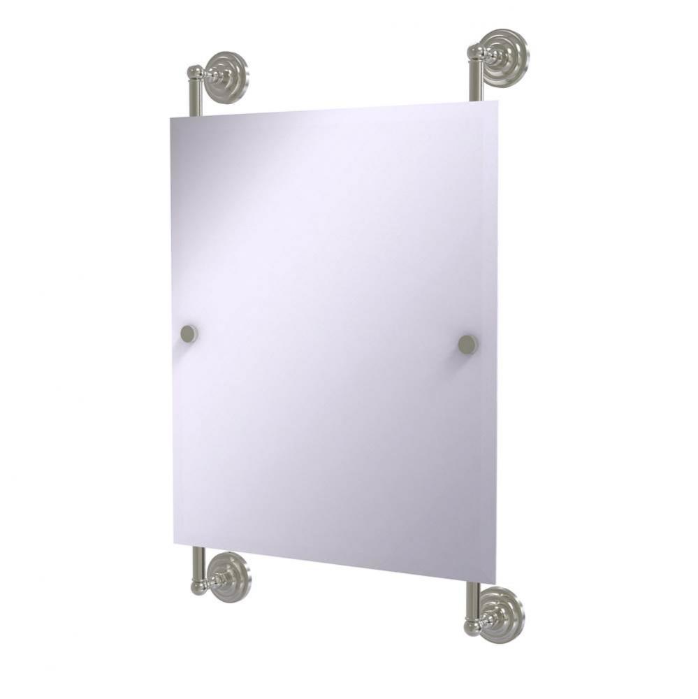 Que New Collection Rectangular Frameless Rail Mounted Mirror