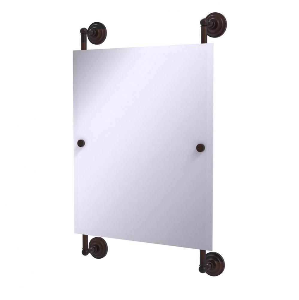 Que New Collection Rectangular Frameless Rail Mounted Mirror