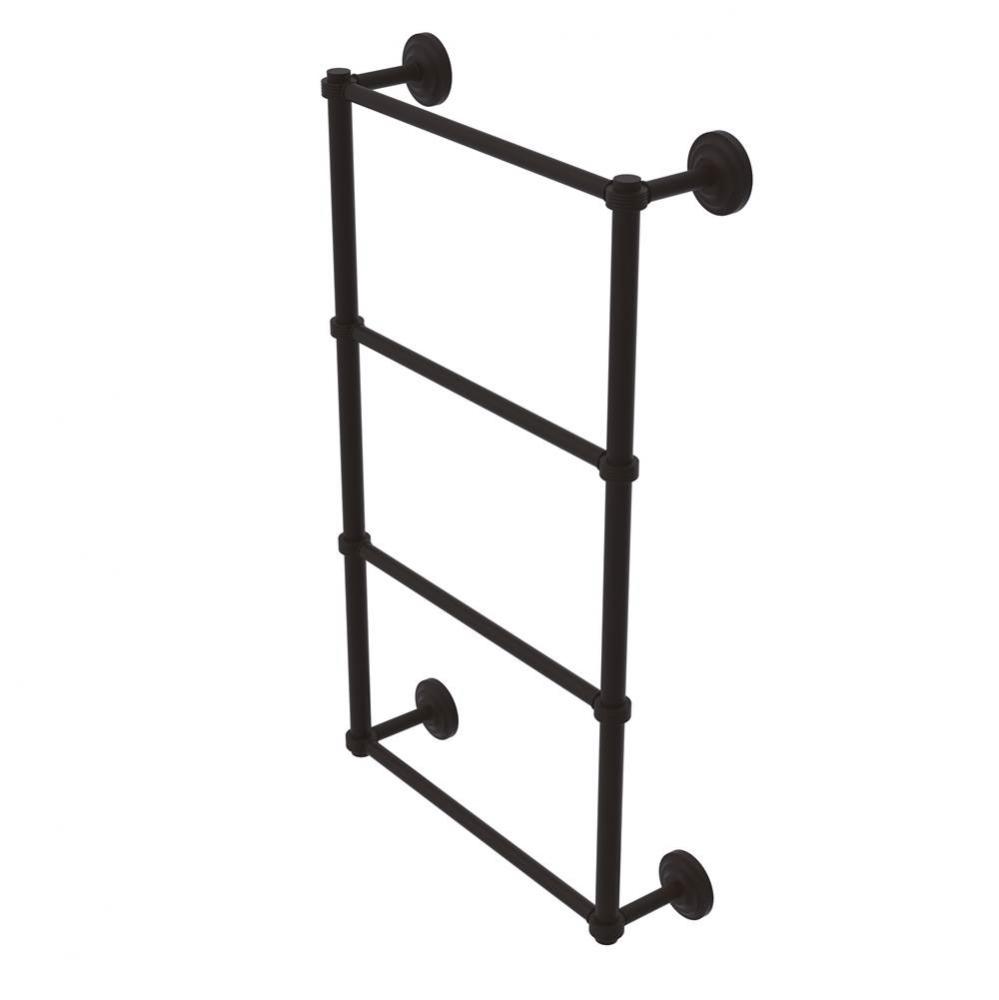 Que New Collection 4 Tier 24 Inch Ladder Towel Bar with Groovy Detail