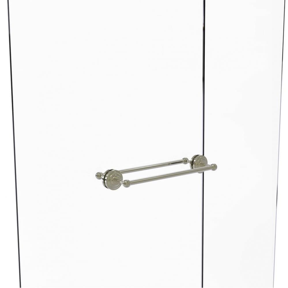 Que New Collection 18 Inch Back to Back Shower Door Towel Bar