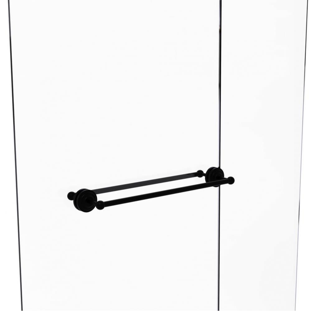 Que New Collection 24 Inch Back to Back Shower Door Towel Bar