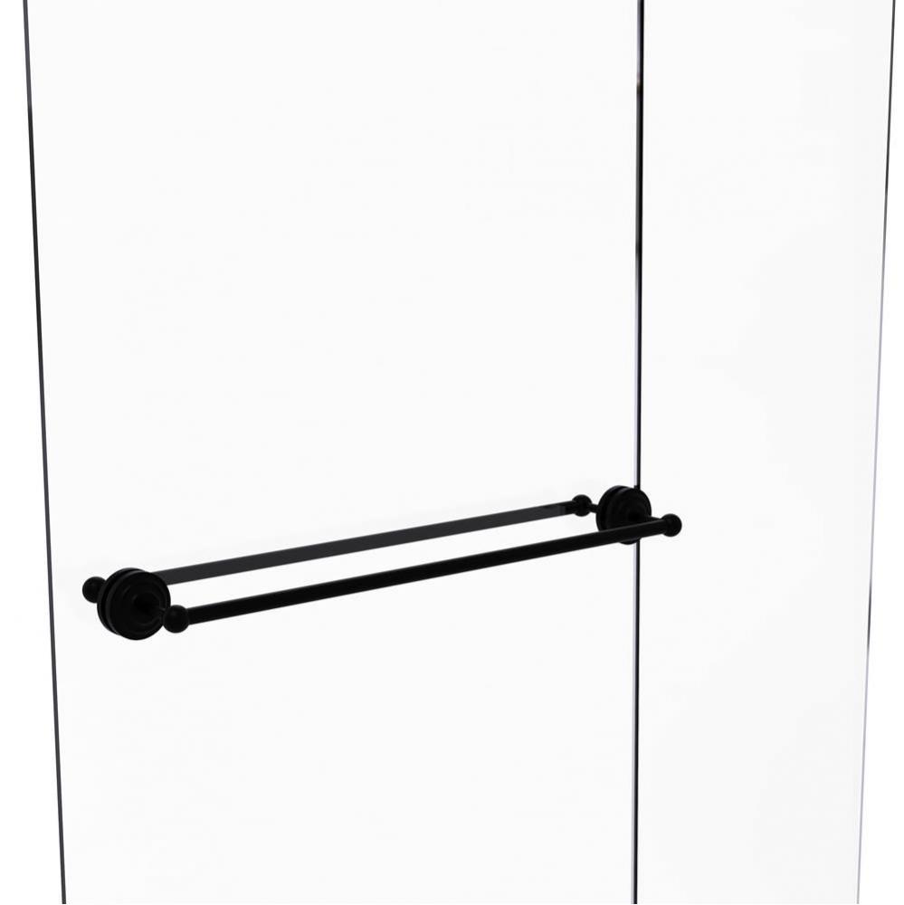 Que New Collection 30 Inch Back to Back Shower Door Towel Bar