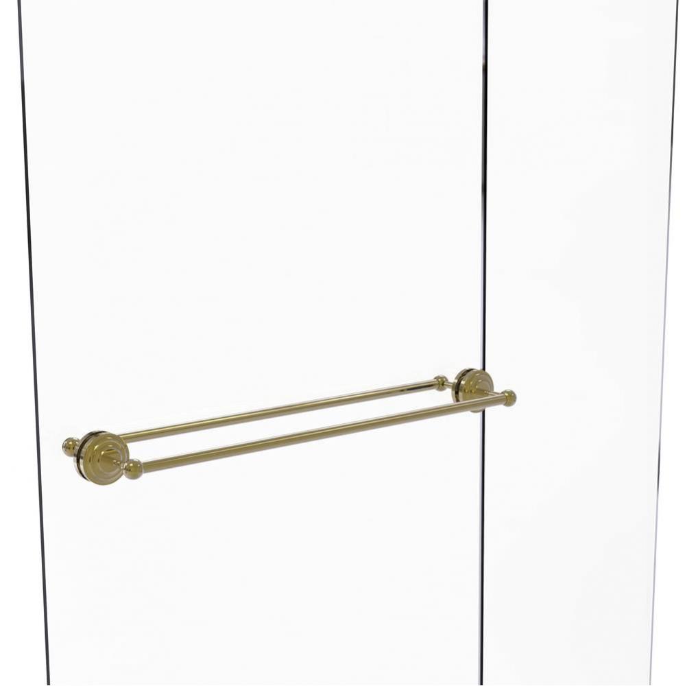 Que New Collection 30 Inch Back to Back Shower Door Towel Bar
