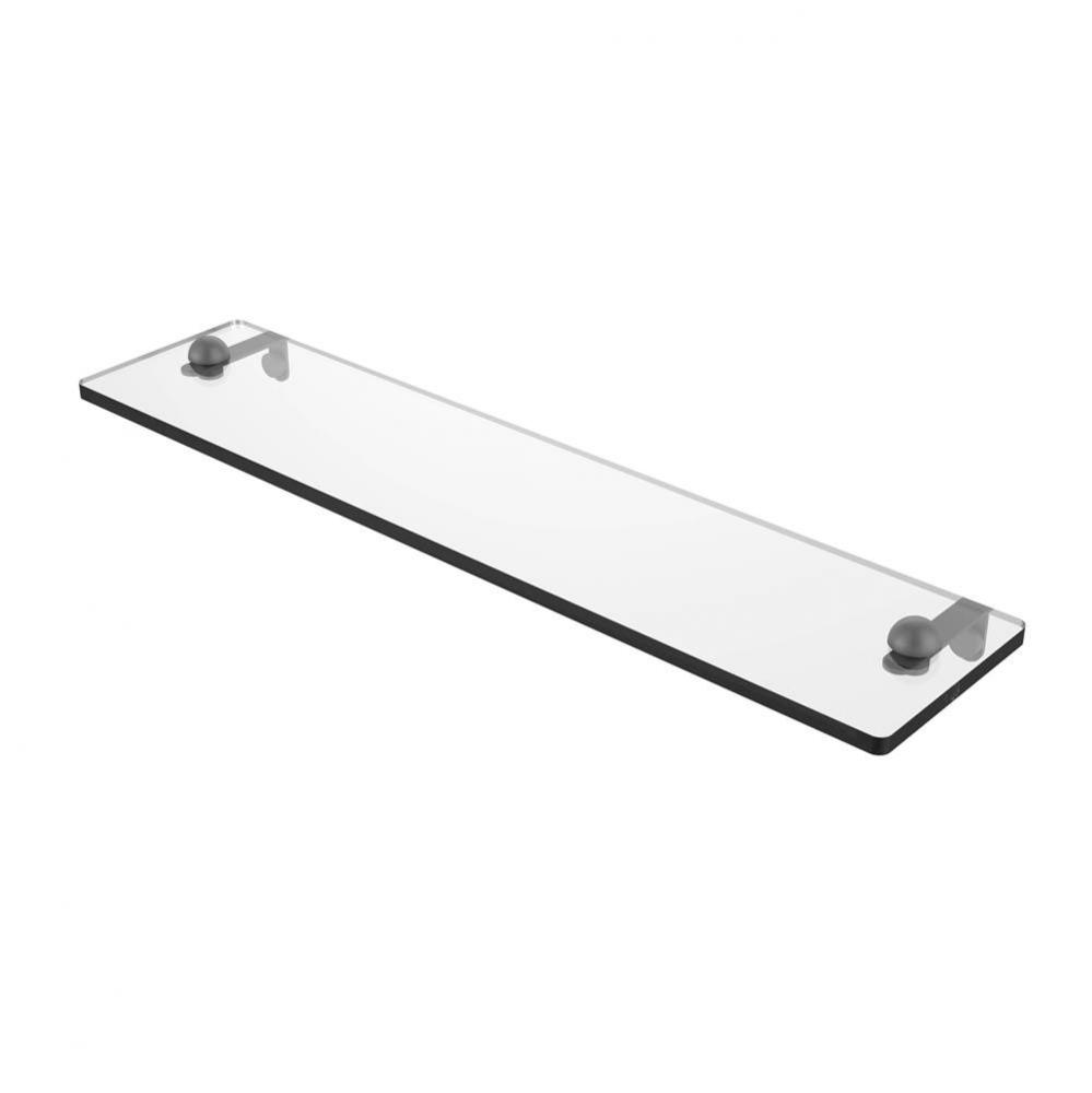 22 Inch Glass Vanity Shelf with Beveled Edges