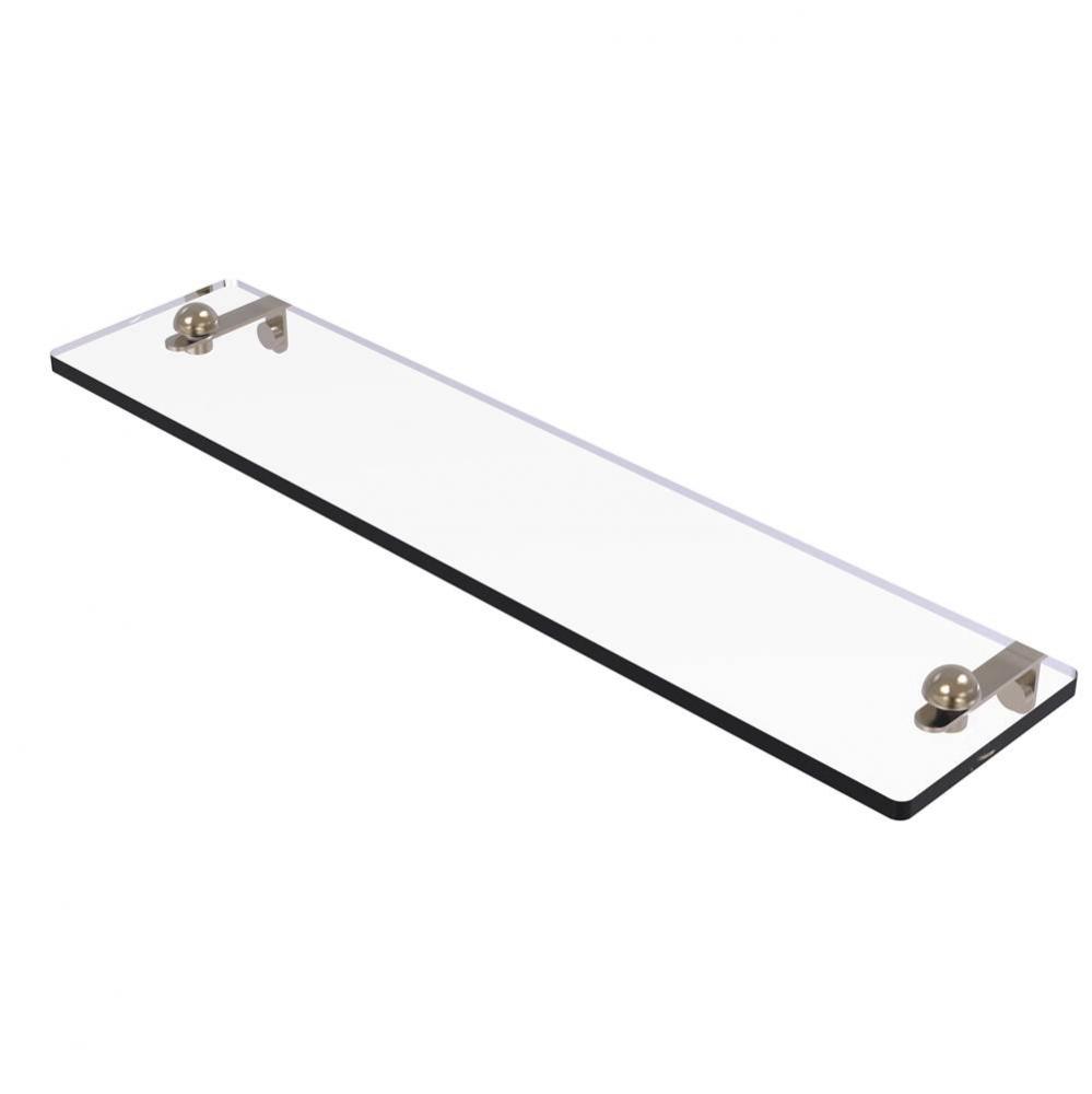 22 Inch Glass Vanity Shelf with Beveled Edges