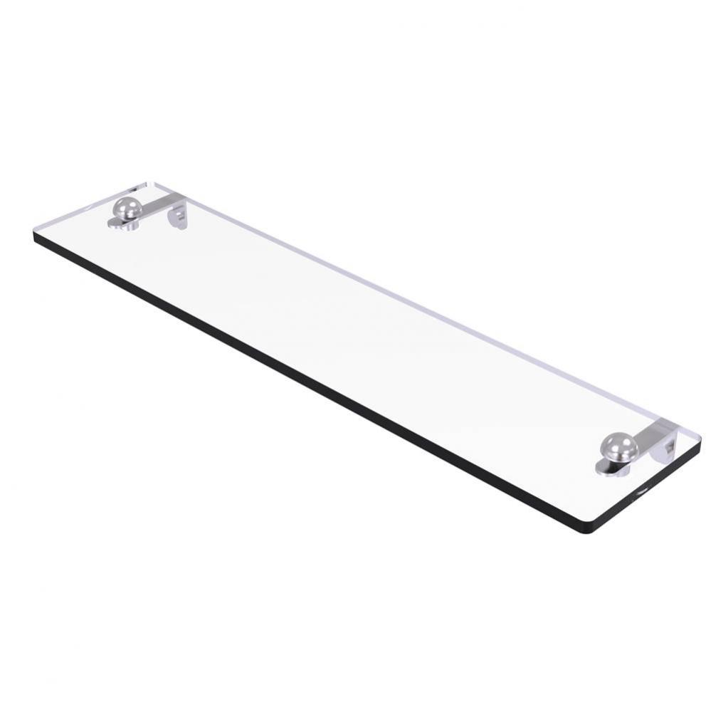 22 Inch Glass Vanity Shelf with Beveled Edges