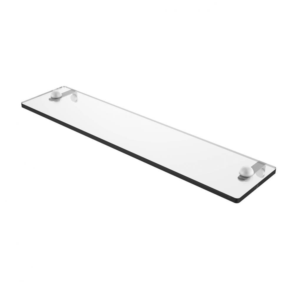 22 Inch Glass Vanity Shelf with Beveled Edges