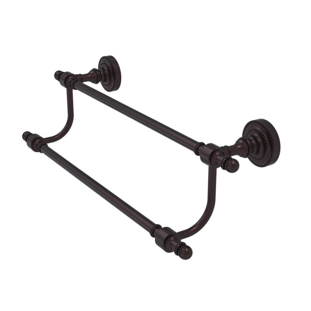 Retro Dot Collection 24 Inch Double Towel Bar