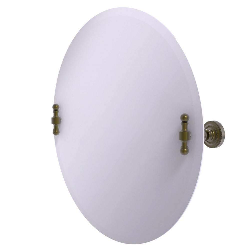 Frameless Round Tilt Mirror with Beveled Edge