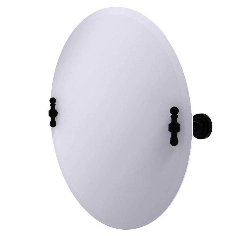 Frameless Round Tilt Mirror with Beveled Edge
